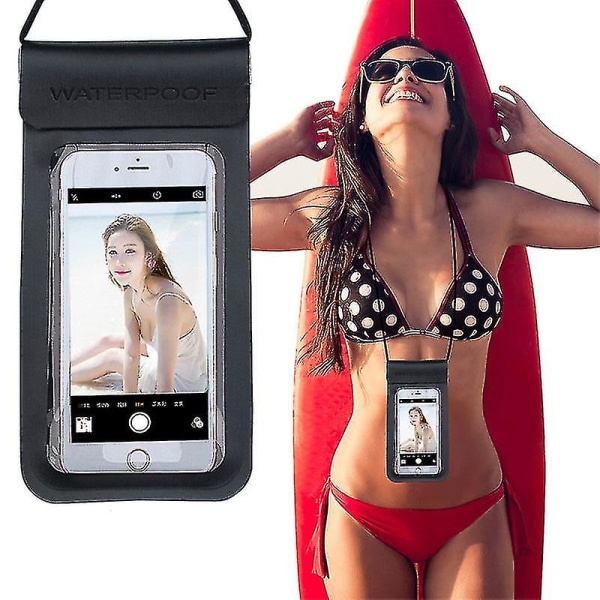 Mobiltelefon kan pekskärm genomskinligt tpu vattentätt cover utomhus simning och dykning