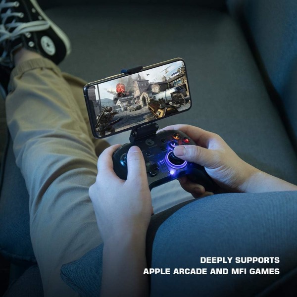 Trådlös spelkontroll för Windows 7 8 10 PC/iPhone/Android/Switch Dual Impact för Apple Arcade MFi-spel