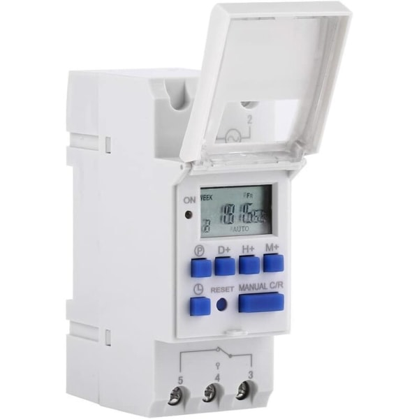 LCD-timer veckovis elektrisk schemaläggare Digital timerbrytare 15A (220V)