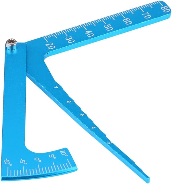 RC justerbar linjal, justering av høyde og hjulfelger Camber Multi Angle Measuring Tool (blå)