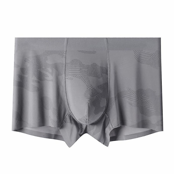 Herr Ice Silk Kalsonger Sport Boxershorts Andningsbara Boxerkalsonger Tonåringar (Mörkgrå 4XL) Dark grey 4xl