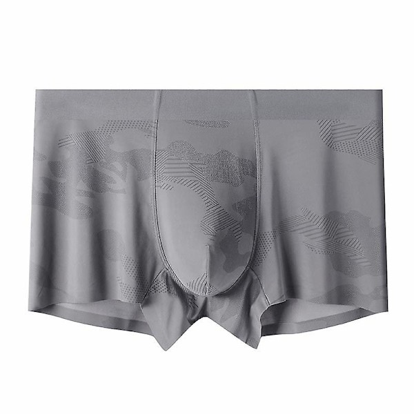 Herr Ice Silk Kalsonger Sport Boxershorts Andningsbara Boxerkalsonger Tonåringar (Mörkgrå L) Dark grey l