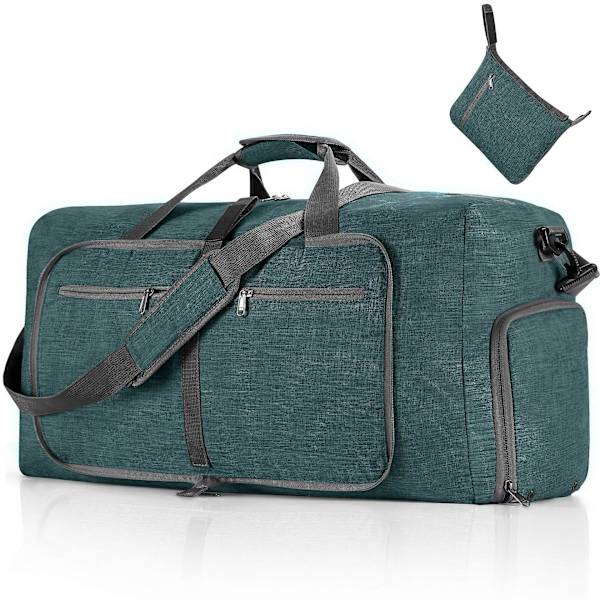65L Packable Duffel Bag med skofack Unisex Resväska Vattentålig Duffel Bag(Grön) Green