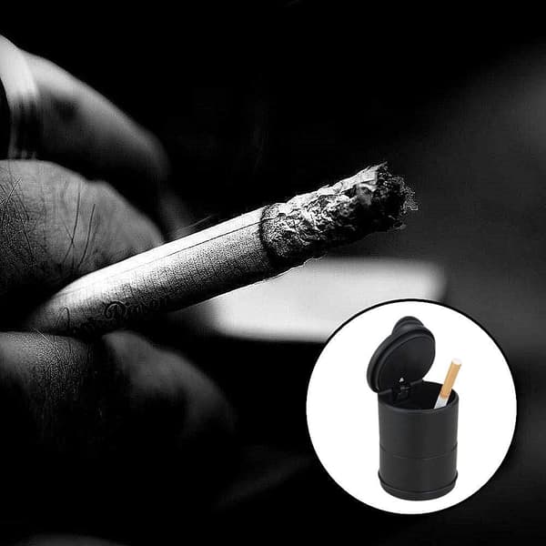 2 st cigarettaskkopphållare, bilar cigarettaskkopp, bärbar askkopp för bil, kontor