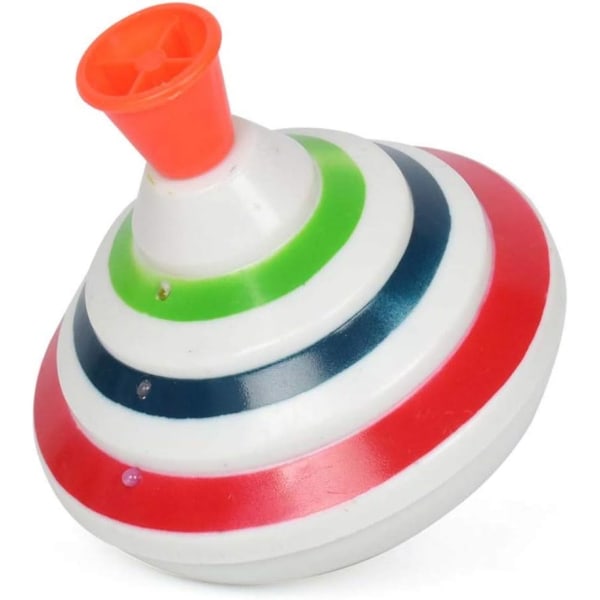 2 st Musik Snurrande Topp Leksak Lyser Upp LED Snurra Leksaker Blinkande Spinner Gyroskop Leksak