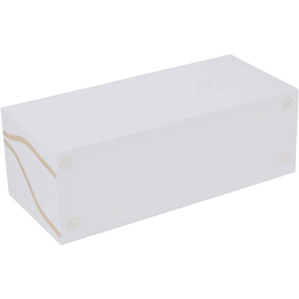 Makeup-borsthållare Organizer - 3-fack i akryl för förvaring av kosmetiska borstar (beige) White