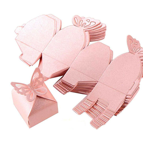 50 st pärlemor kartong godisbox godisbox lämplig för bröllop pink