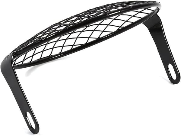16 cm metalnetgitter forlygtebeskytter til motorcykel (sort)