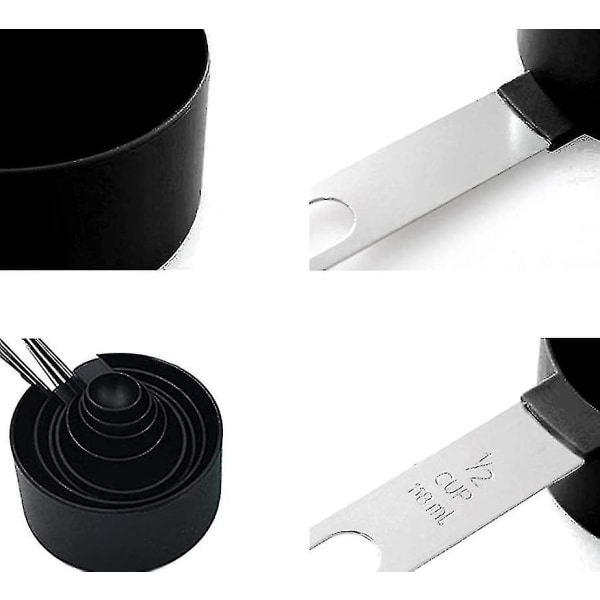Rostfritt stål handtag måttsked bakning måttkopp verktyg - Set om 8