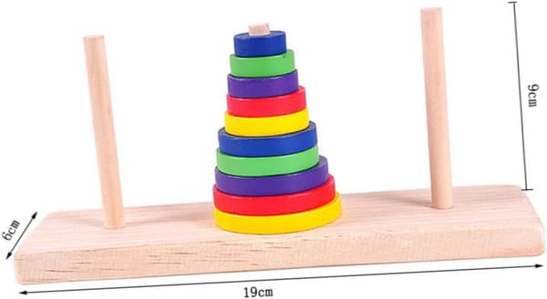 Puupeli Aivot Puzzle Hanoi-torni Klassinen Torni Joki Bambu Avaa Puzzle