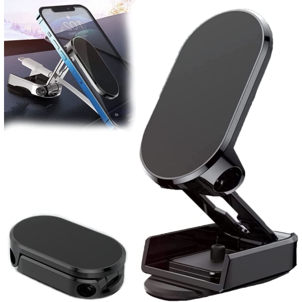 Magnetisk telefonhållare för bil, magnetmobiltelefonfäste Universal instrumentbräda biltelefonfäste, svart Black