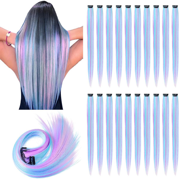 Kvinnors hårförlängning 20 tum blandad färg rakt hår (avsnitt A) 20 stycken color 1
