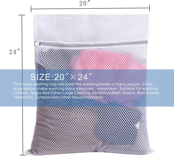 2 stk. netvaskepose holdbar honeycomb-netvaskepose med lynlåslukning (2L)