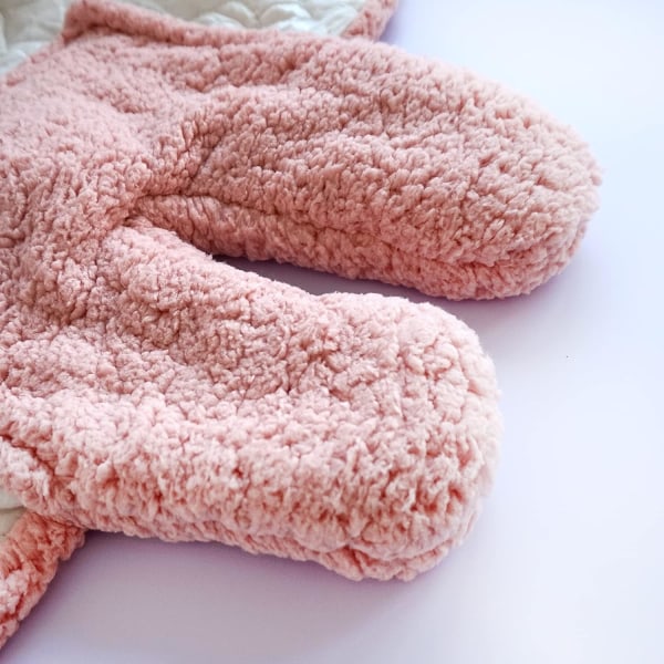 Justerbar mjukfodrad sovsäck för nyfödda bebisar installerad rosa M (3-6 månader)