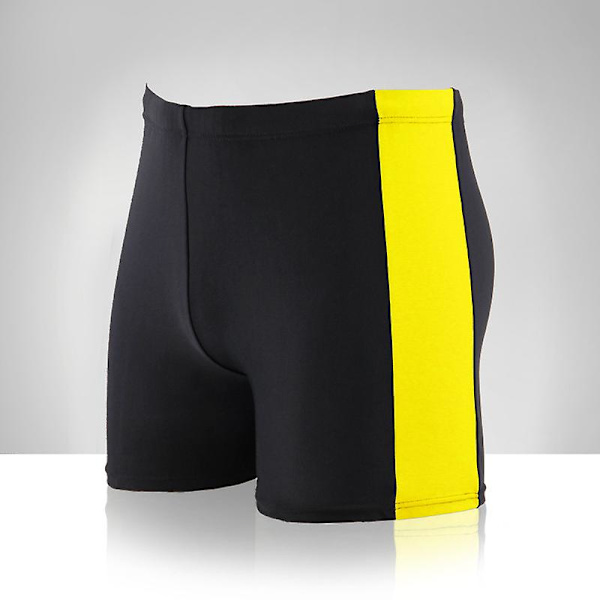 Badbyxor för vuxna män, färgmatchande, för varma källor, semester vid havet, strandshorts (gula) Yellow