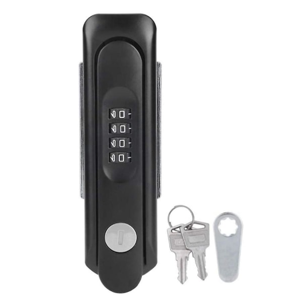 Lösenordslås för dörrskåp, 4-siffrigt kodlås med nycklar, inget batteri krävs color 2