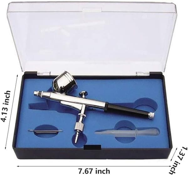 Airbrushsett 0,5 mm maling kunst neglekunst sprøytepistol kompressor