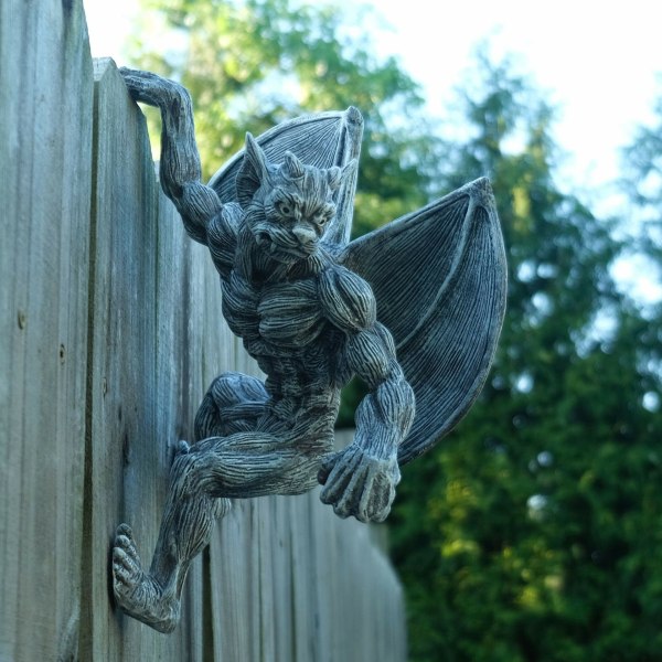 Gargoyle Dekoration Hem Väggkonst Hängande Harts Dekoration