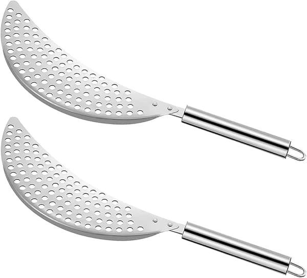2 stk. oliedræn i rustfrit stål til forskellige gryder og pander køkkenredskaber