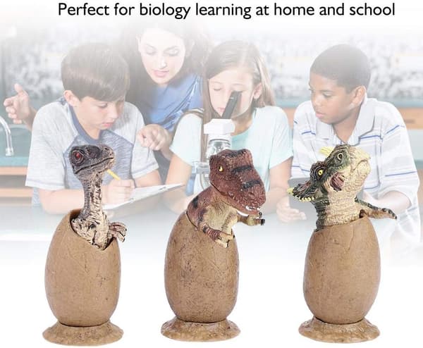 Barnas realistiske dinosaur-egg halvklekkende leker 3 stk