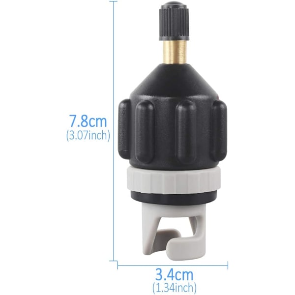 Sup-ventil-adapter, luftventil-adapter, uppblåsbar pumpadapter, båtpumpadapter för kanot, kajak, paddelbräda, uppblåsbar båt