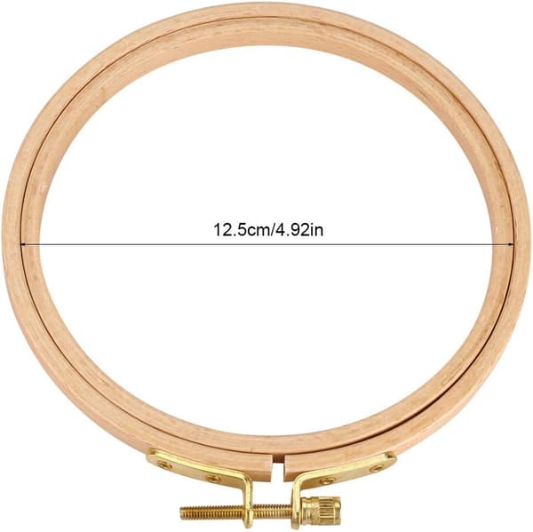 Broderiringar Bambu Cirkel Korsstygnsram Justerbar Broderiram Cirkel(12.5CM) 12.5CM