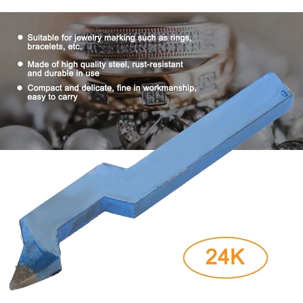 Smyckesstämpel, metallstämpel, stålstämpelverktyg Krökt designmarkeringsverktyg (24K) 24K