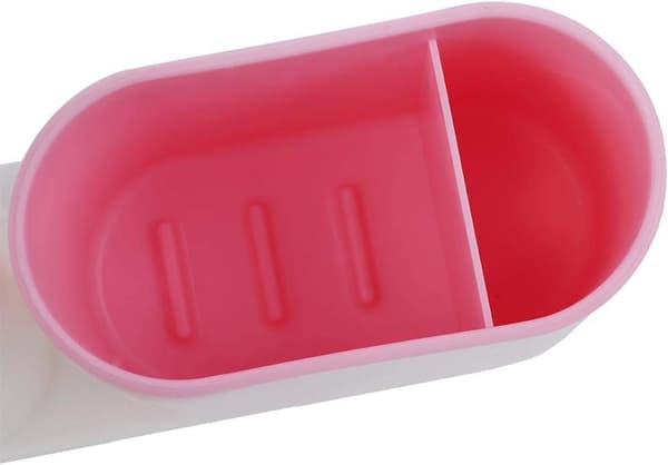 Opvaskemiddeldispenser, sæbedispenser med svampeholder til køkken (pink) pink