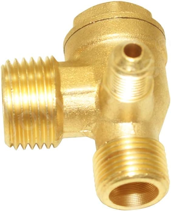3-veis messing utvendig gjenget luftkompressor tilbakeslagsventil sentral pneumatisk G1/2\"xG3/8\"xG1/8\"