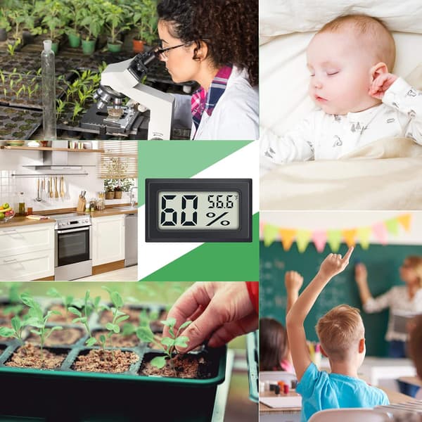 4-pack Mini Digital Termometer Hygrometer Inomhus Luftfuktighetsmätare med Fahrenheit (℉)