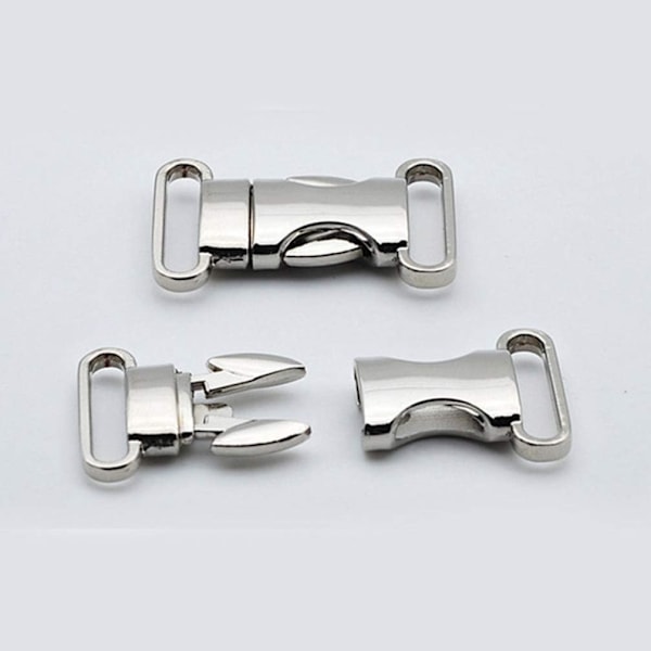 2 st metall sidospännen justerbara snabbfrigöringsklämmor DIY-hantverkstillbehör (silver) Silver