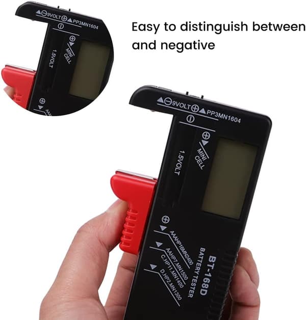 (BT-168D) Universal Digital Batteritester Volt Checker, Digital Batteritester, Knapcellebatterier