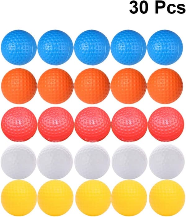30 stk. Øvelsesgolfbolde, hule golfbolde, træningsgolfbolde, børnegolfbolde