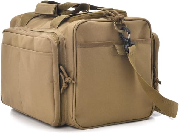 Taktisk vapenväska, Deluxe Pistol Shooting Range Duffelväskor khaki