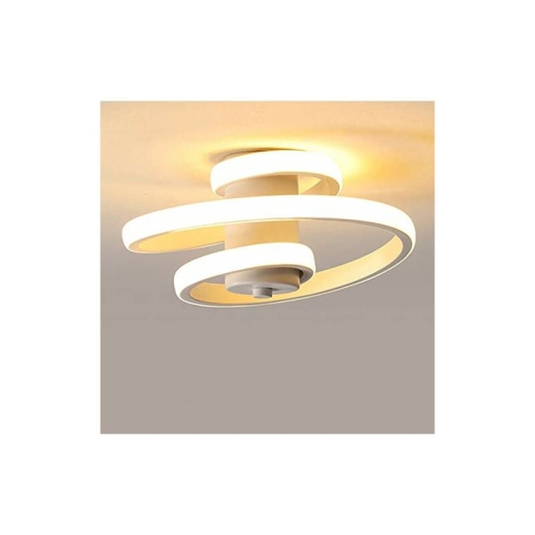 Modern LED-taklampa, 24W aluminium och akryl taklampa, kreativ spiralform taklampa för vardagsrum Sovrum Kök Hall Badrum
