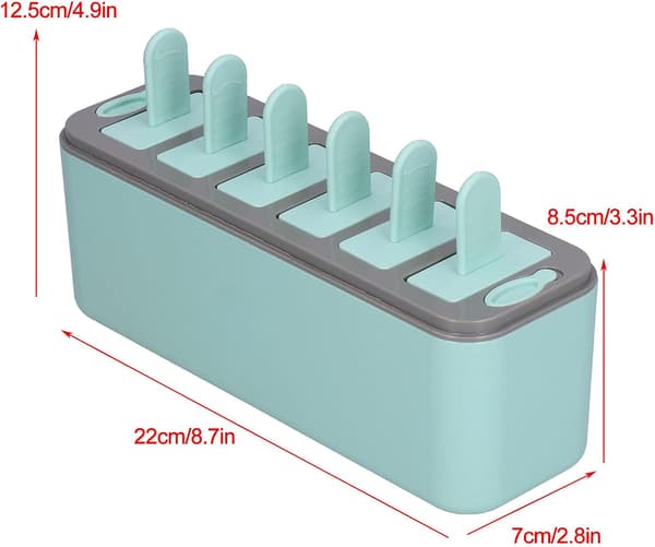 Ispinneformer, 6-hulls silikonformer for isbarer med 20 pinner
