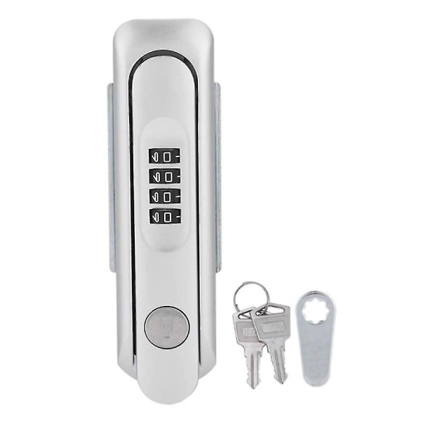 Lösenordslås för dörrskåp, 4-siffrigt kodlås med nycklar, inget batteri krävs color 1