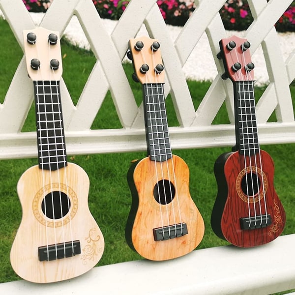 Barnens Mini Fyrasträngade Gitarr Instrument (Gul) 1 Styck Yellow