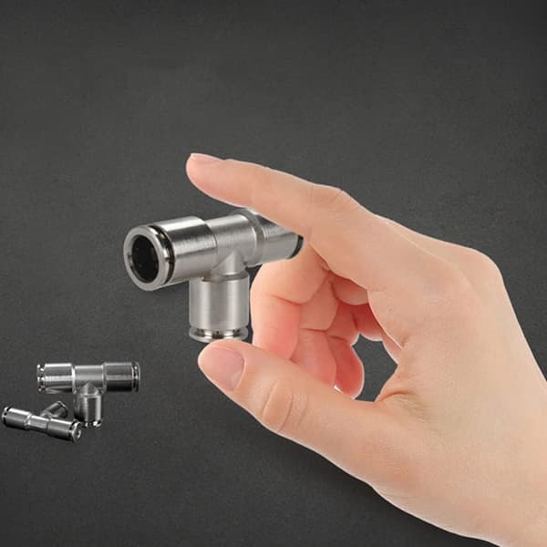 5 stk. pneumatiske T-samlinger, førsteklasses cylinderforbindere SMA-adapter Push-kobling rørfittings