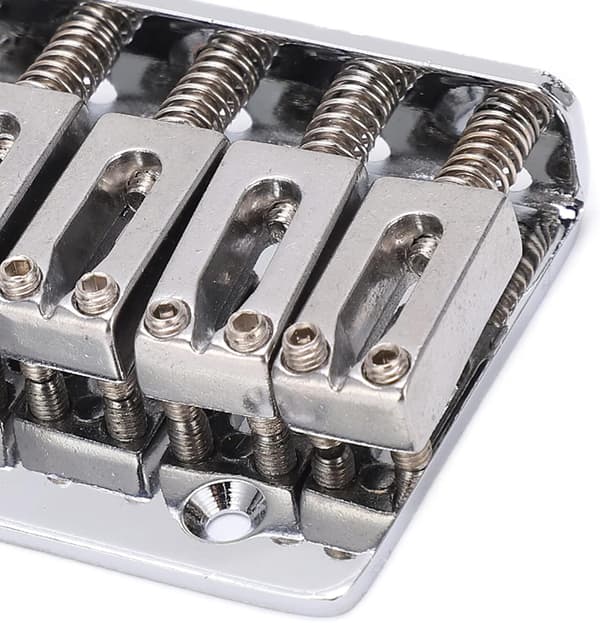 Gitarbro Justerbar Elektrisk Gitar Halestykke Erstatningsdeler Hardtail Bromontering (sølv) silver