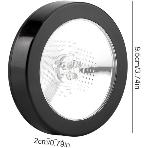 LED-belysning rund vinflaska matta Black Shell Luminous Coaster (vitt ljus)