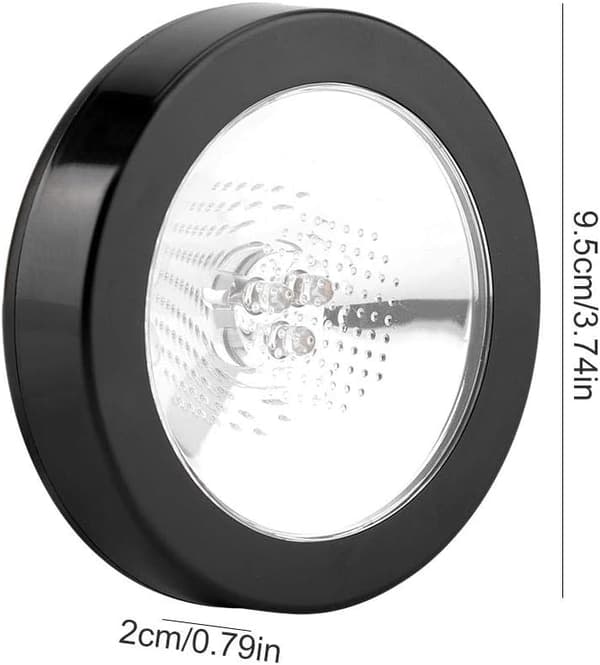LED-belysning Rund Vinflaskemåtte Sort Skal Lysende Coaster (Hvidt Lys)