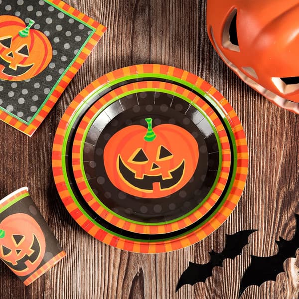 Halloweenfest Engangsbestik med Græskartema (4 specifikationer) 96 Stykker