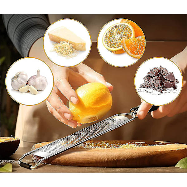 Premium Zester Rivjärn med Perfekt Vinklade Tänder ~ Idealisk för Citrusfrukter
