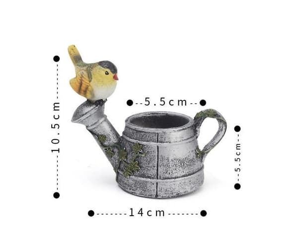 Fågeltillbehör Succulent Mini Resin Planter Växtbehållare (B) 1 st
