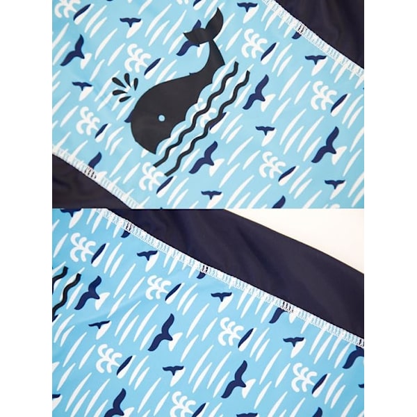 Pojkars badkläder med dragkedja, solskydd, badkläder (blå 9M) Blue size 1
