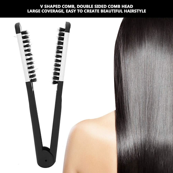 Clamp Comb, Professionell V-formad klämma stylingkam hårstylingkam frisörverktyg