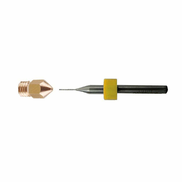 T&B 3D-skrivarmunstycke 0,4 mm munstycksrengörare mikroborrbit munstyckshuvudrengörare 1,75 mm filament ABS 10 st
