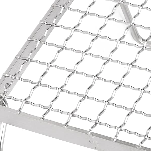 Bærbar bålgrill Mini sammenklappelig grillrist i rustfrit stål campinggrill til udendørs brug