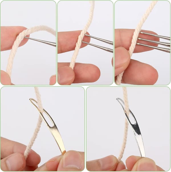 5-pack dreadlockverktyg, 3 dreadlockvirknålar med olika krokar, 2 hårflätningsverktyg (0,5 mm) 0.5mm